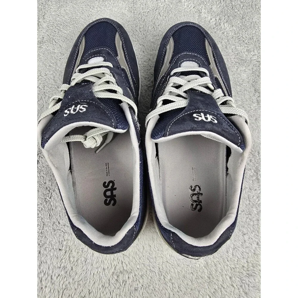 SAS Journey Mens Size 12.5 M Navy Blue Walking Shoes Comfort S Made In USA